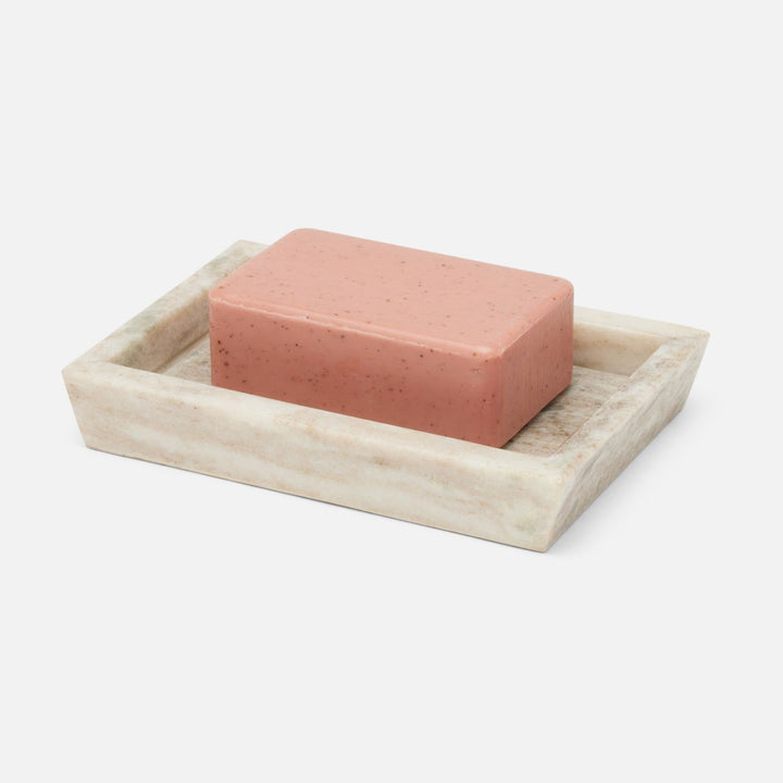Athlone, Beige, Soap Dish, Rectangular Tapered, Marble