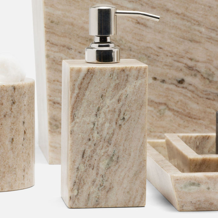 Athlone, Beige, Soap Pump, Square Straight, Marble
