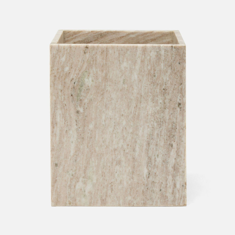 Athlone, Beige, Wastebasket, Square Straight, Marble