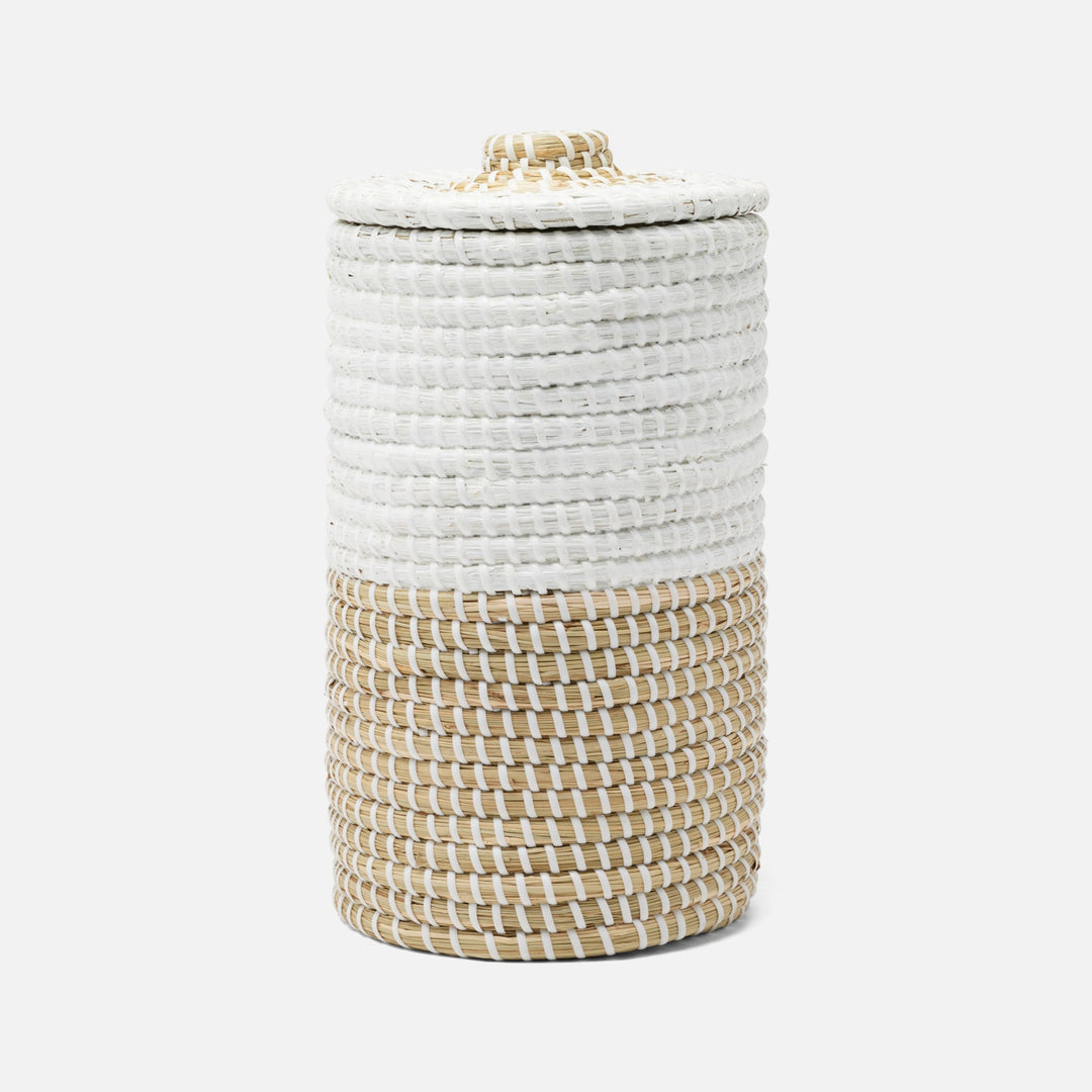 Balona, Natural/White, Double Toilet Paper Holder, Seagrass