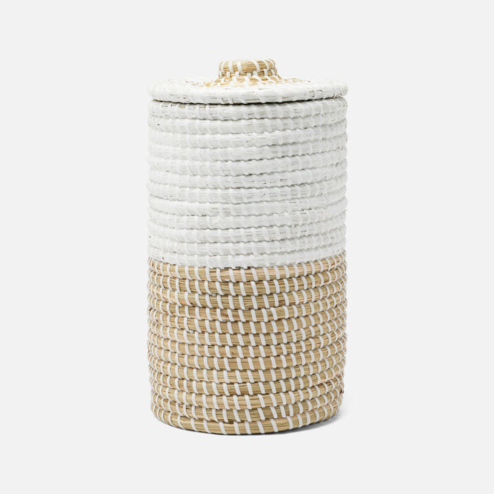 Balona, Natural/White, Double Toilet Paper Holder, Seagrass