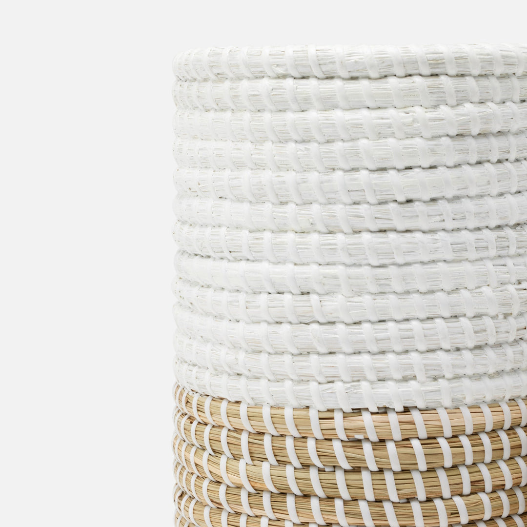 Balona, Natural/White, Double Toilet Paper Holder, Seagrass