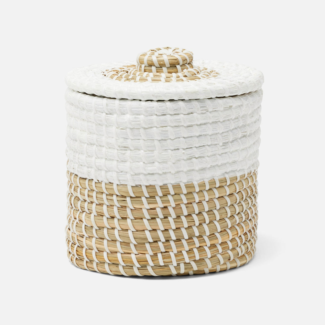 Balona, Natural/White, Single Toilet Paper Holder, Seagrass, Pack/2
