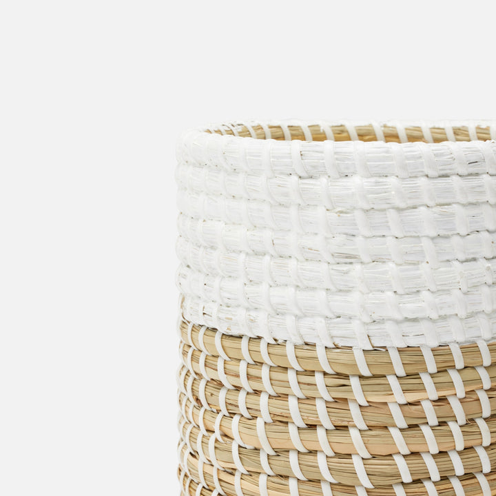 Balona, Natural/White, Single Toilet Paper Holder, Seagrass, Pack/2