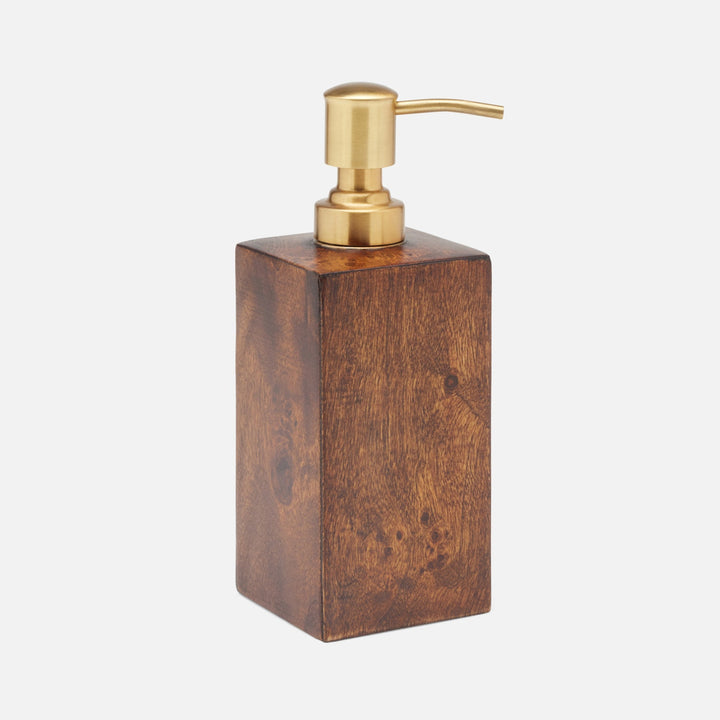 Bern, Dark Honey, Soap Pump, Square Straight, Mappa Burl
