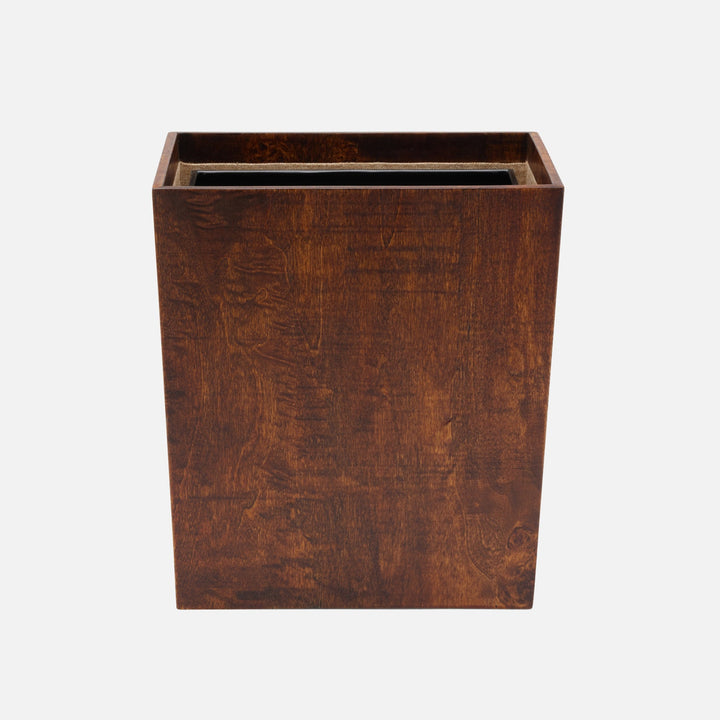 Bern, Dark Honey, Wastebasket, Rectangular Tapered, Mappa Burl