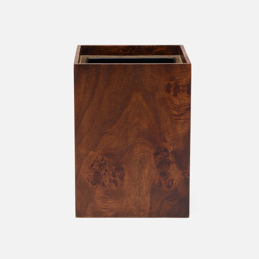 Bern, Dark Honey, Wastebasket, Square Straight, Mappa Burl