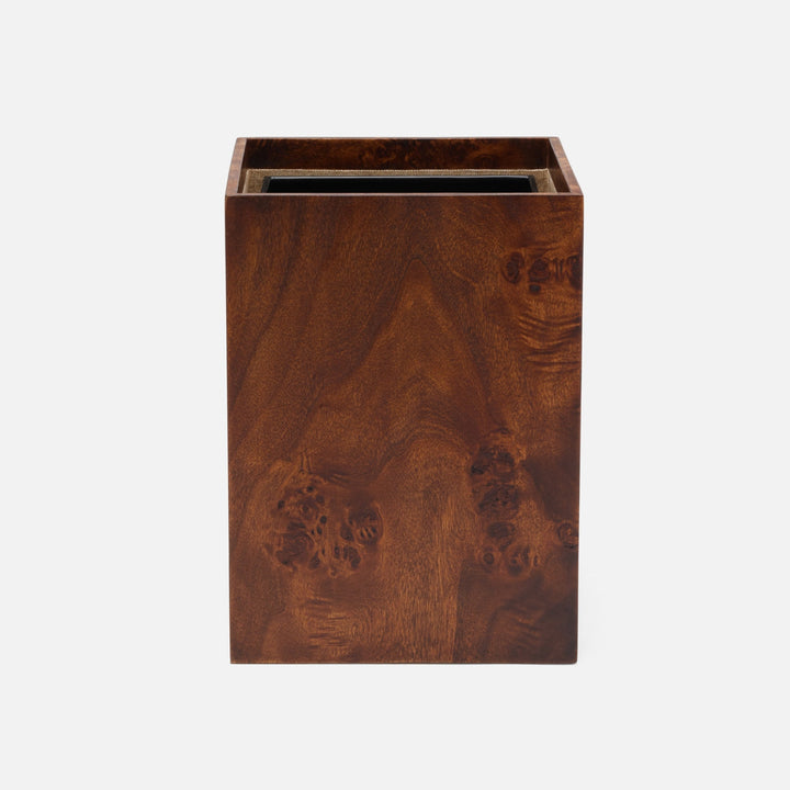 Bern, Dark Honey, Wastebasket, Square Straight, Mappa Burl