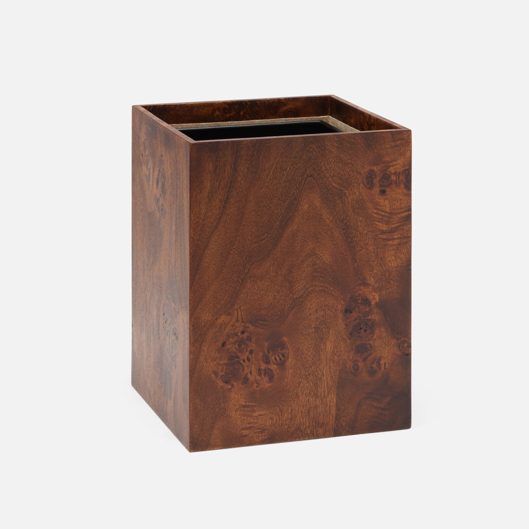 Bern, Dark Honey, Wastebasket, Square Straight, Mappa Burl