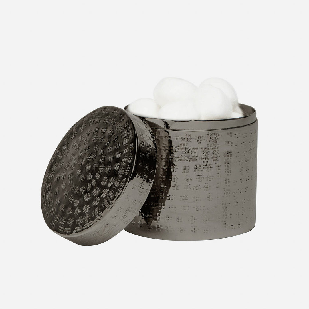 Buren, Black Nickel, Canister, Round, Etched, Metal