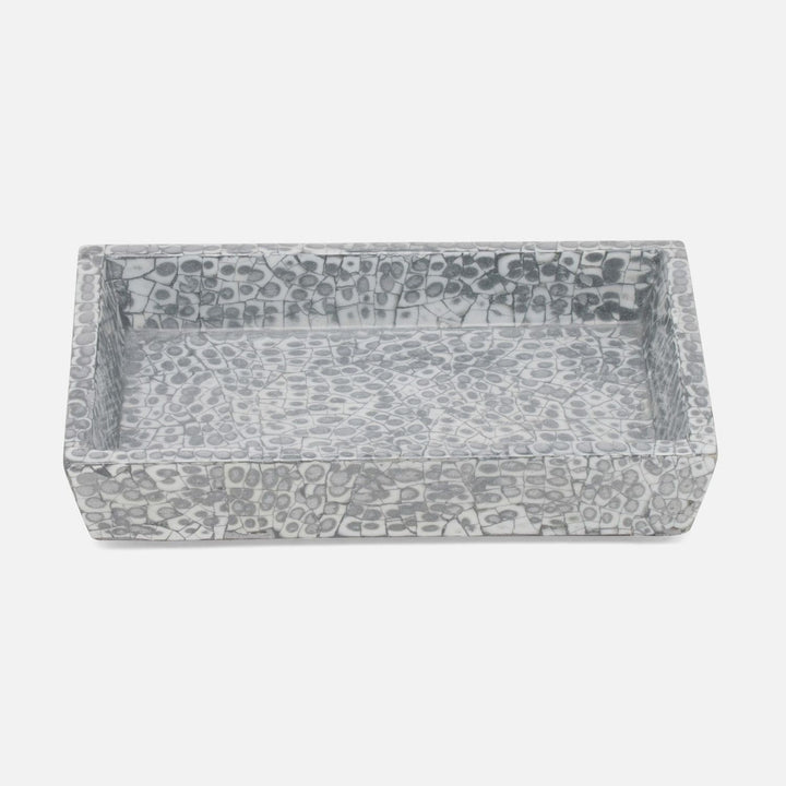 Callas, Silver/White, Soap Dish, Rectangular Straight, Lacquered Eggshell