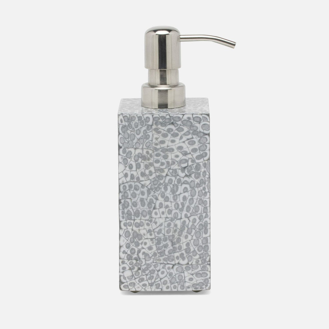 Callas, Silver/White, Soap Pump, Square Straight, Lacquered Eggshell