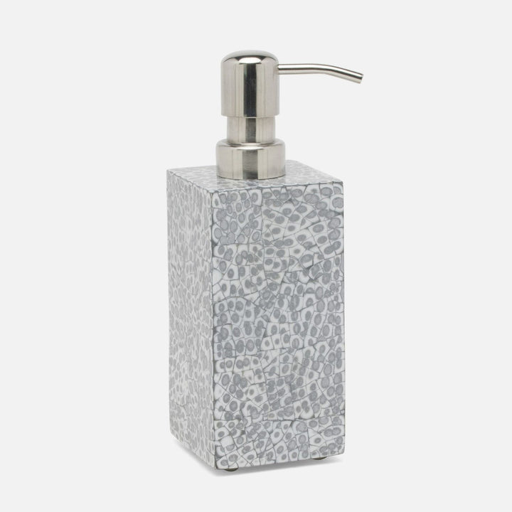 Callas, Silver/White, Soap Pump, Square Straight, Lacquered Eggshell