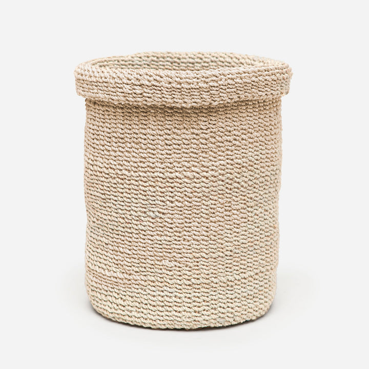 Chelston, Bleached, Wastebasket, Round, Abaca Fiber