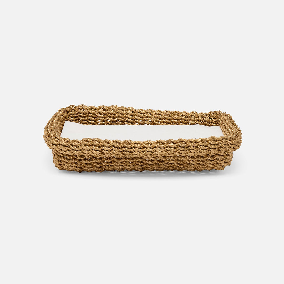 Chelston, Metallic Gold, Hand Towel Tray, Rectangular Straight, Abaca Fiber, Pack/2