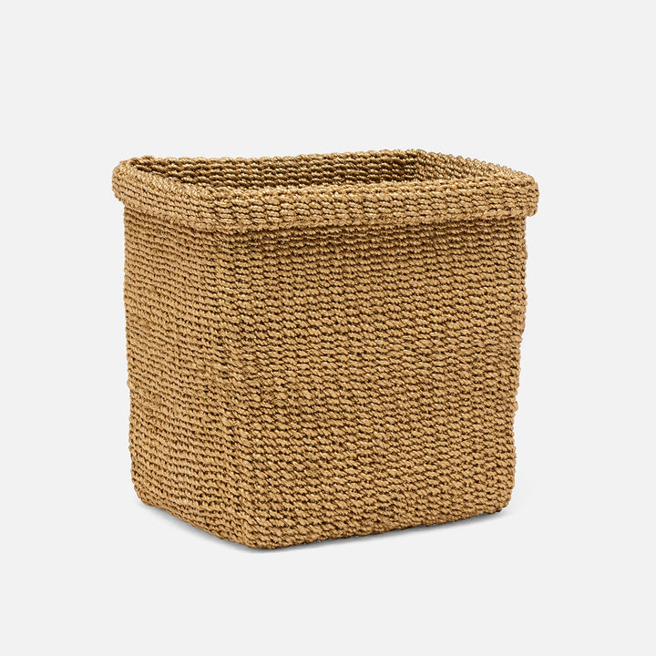 Chelston, Metallic Gold, Wastebasket, Rectangular Tapered, Abaca Fiber