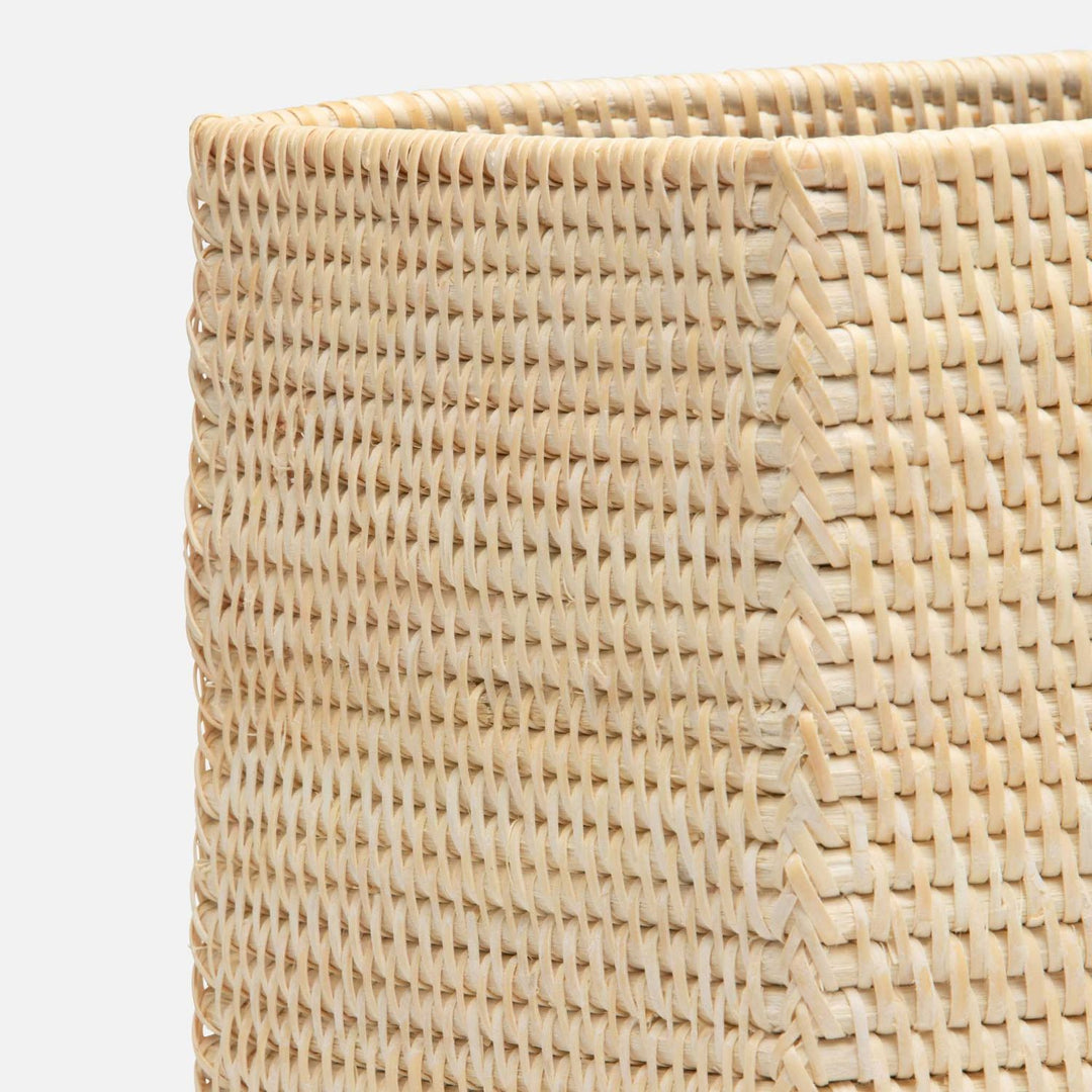 Dalton, Cream, Wastebasket, Rectangular Straight, Rattan