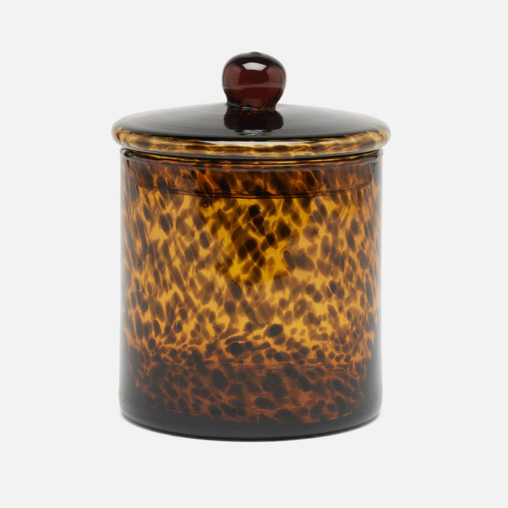 Darby, Tortoise, Canister, Large, Handblown Glass