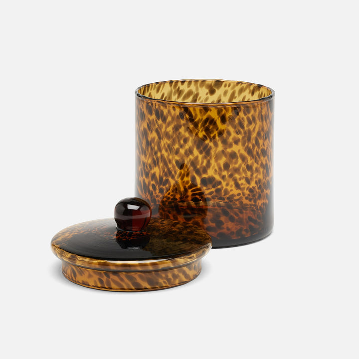 Darby, Tortoise, Canister, Large, Handblown Glass