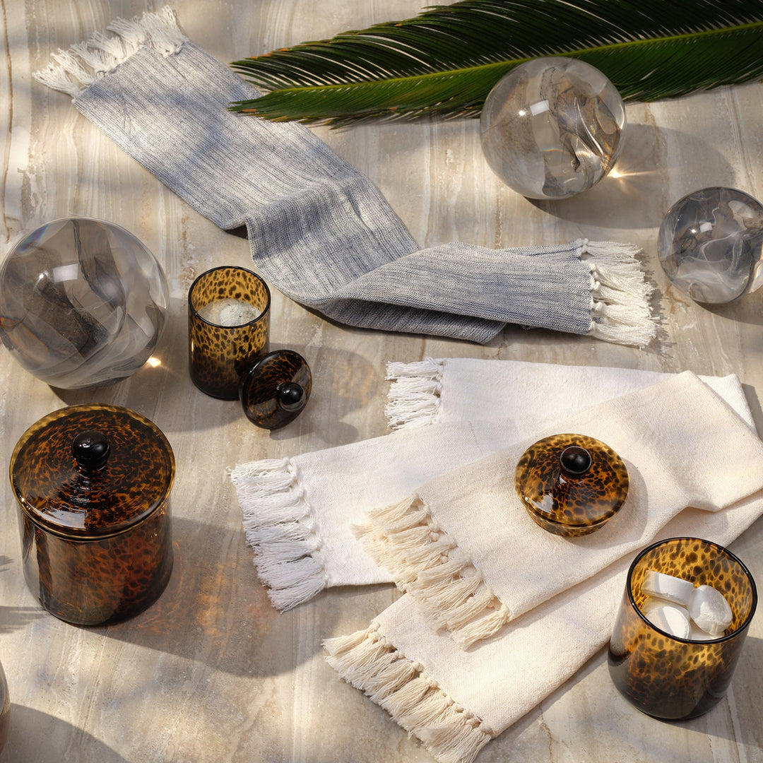 Darby, Tortoise, Canister, Medium, Handblown Glass