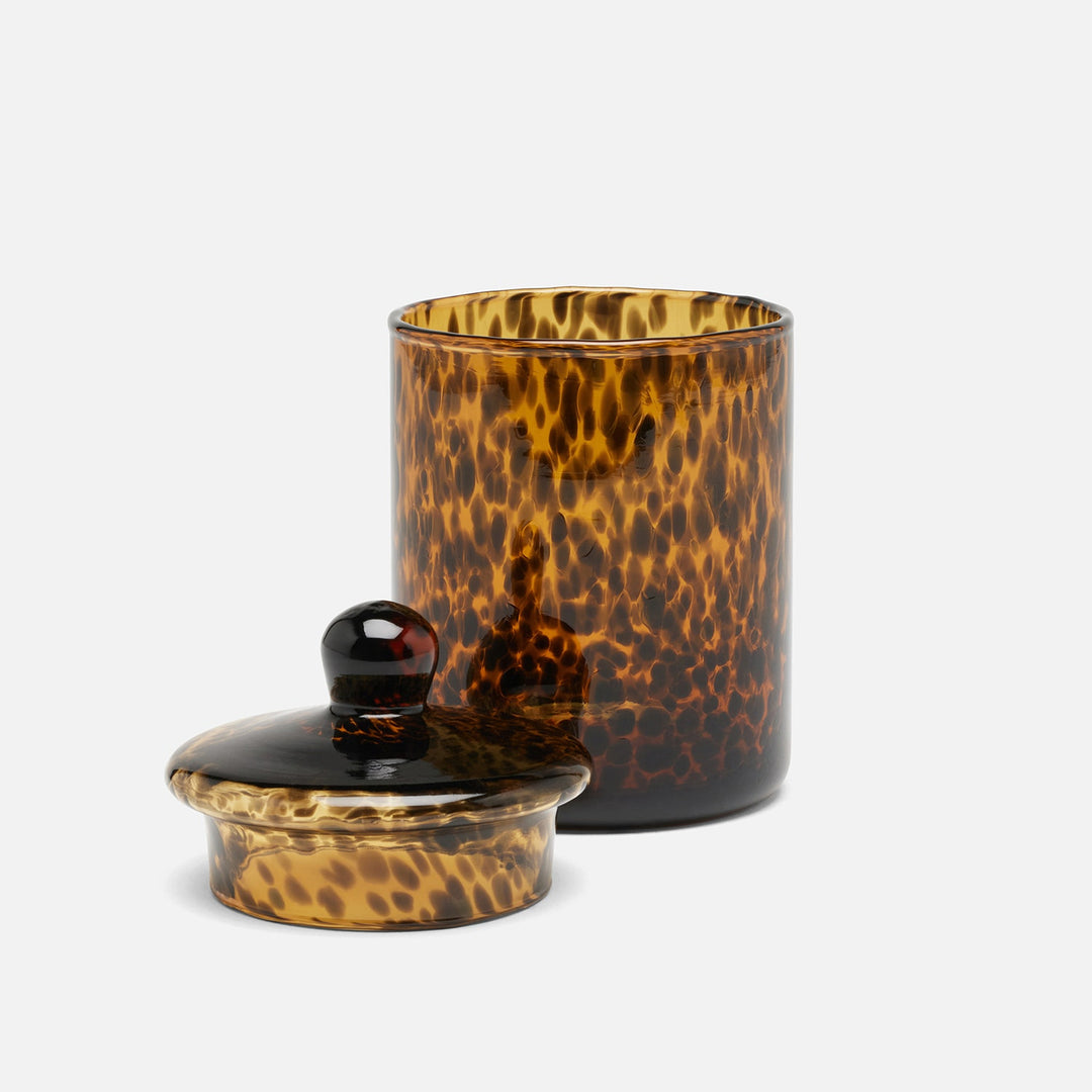 Darby, Tortoise, Canister, Medium, Handblown Glass