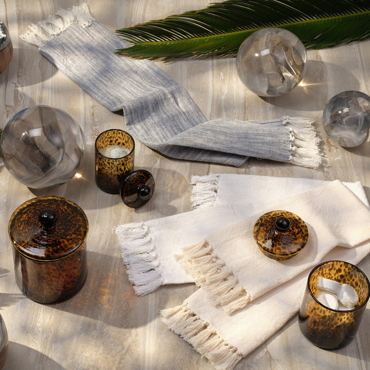 Darby, Tortoise, Canister, Small, Handblown Glass