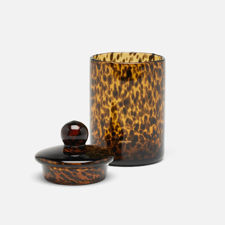 Darby, Tortoise, Canister, Small, Handblown Glass