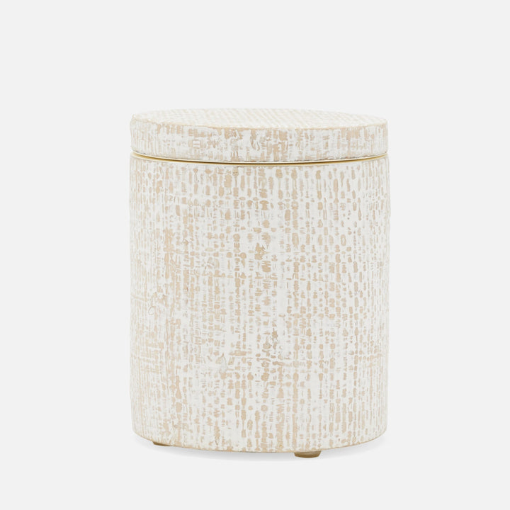 Ghent, Whitewashed, Canister, Round, Large, Bagor Grass