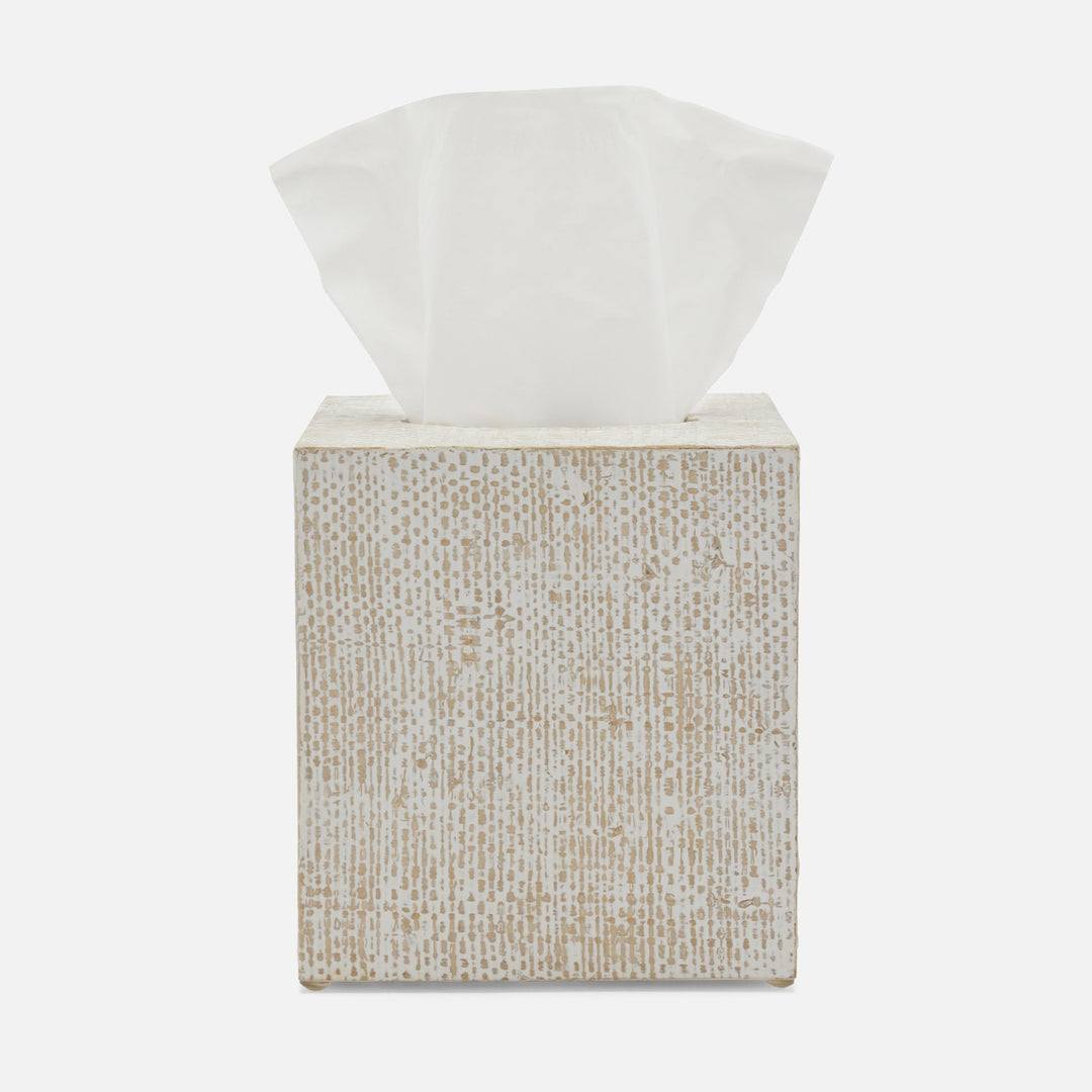Ghent, Whitewashed, Tissue Box, Square Straight, Bagor Grass