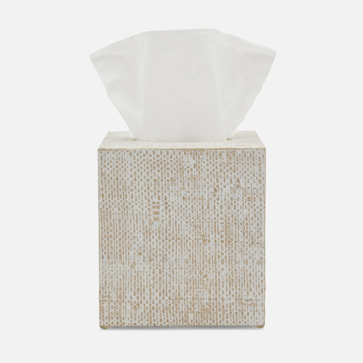 Ghent, Whitewashed, Tissue Box, Square Straight, Bagor Grass