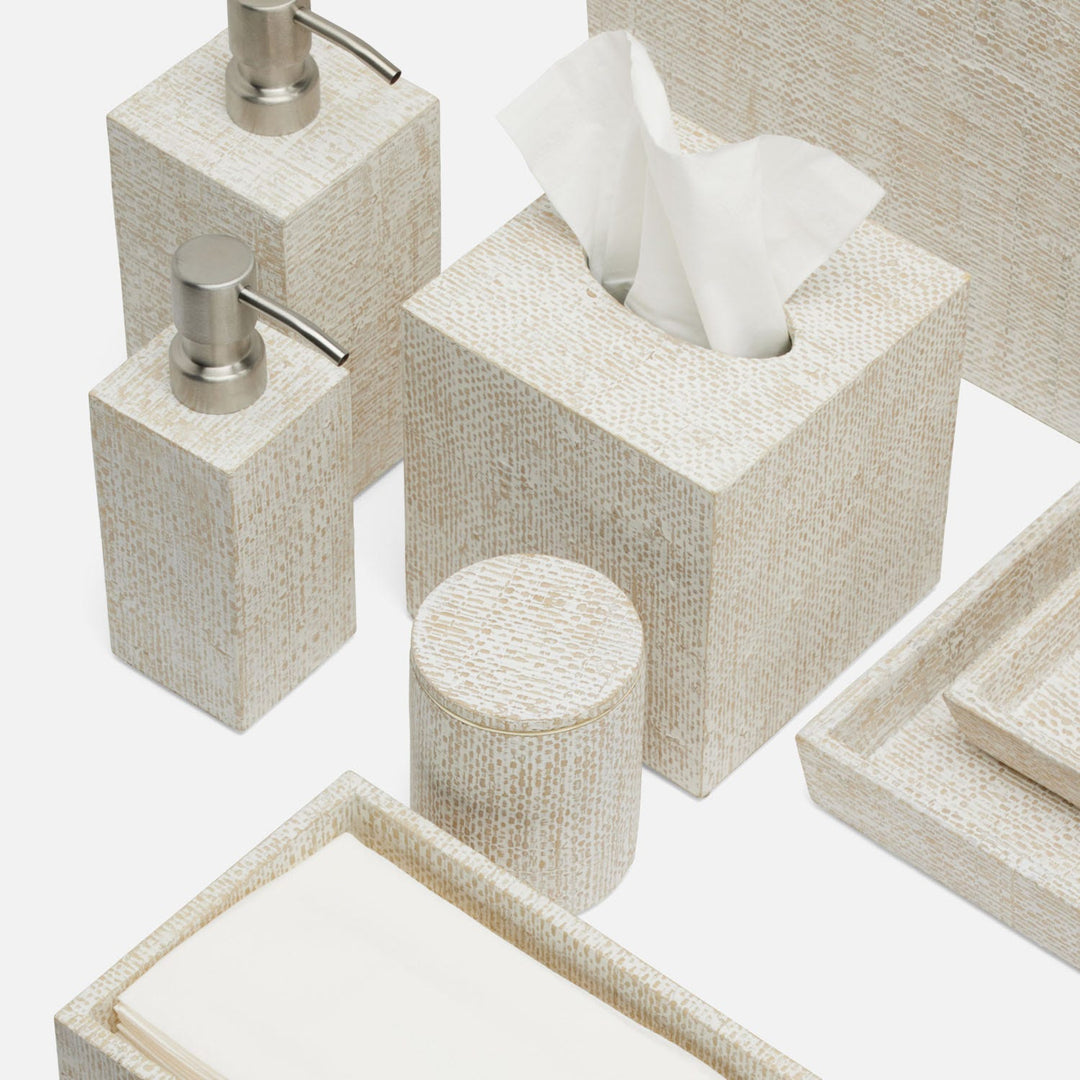 Ghent, Whitewashed, Tissue Box, Square Straight, Bagor Grass