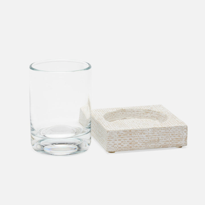 Ghent, Whitewashed, Tumbler Set, Square Straight, Bagor Grass, Pack/2