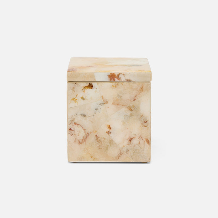 Gorman, Brown, Canister, Square Straight, Faux Marble Horn