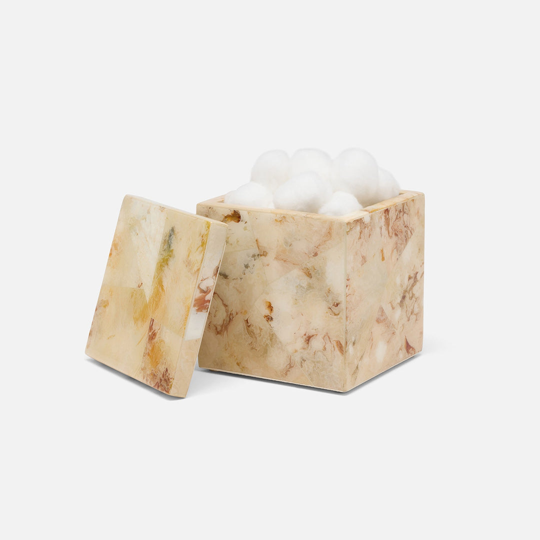 Gorman, Brown, Canister, Square Straight, Faux Marble Horn