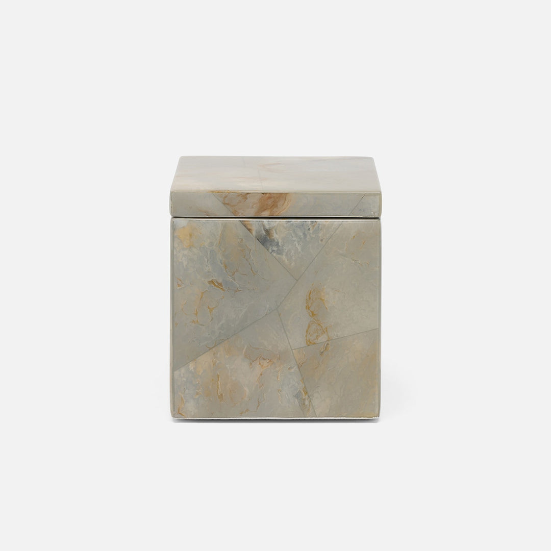 Gorman, Gray, Canister, Square Straight, Faux Marble Horn