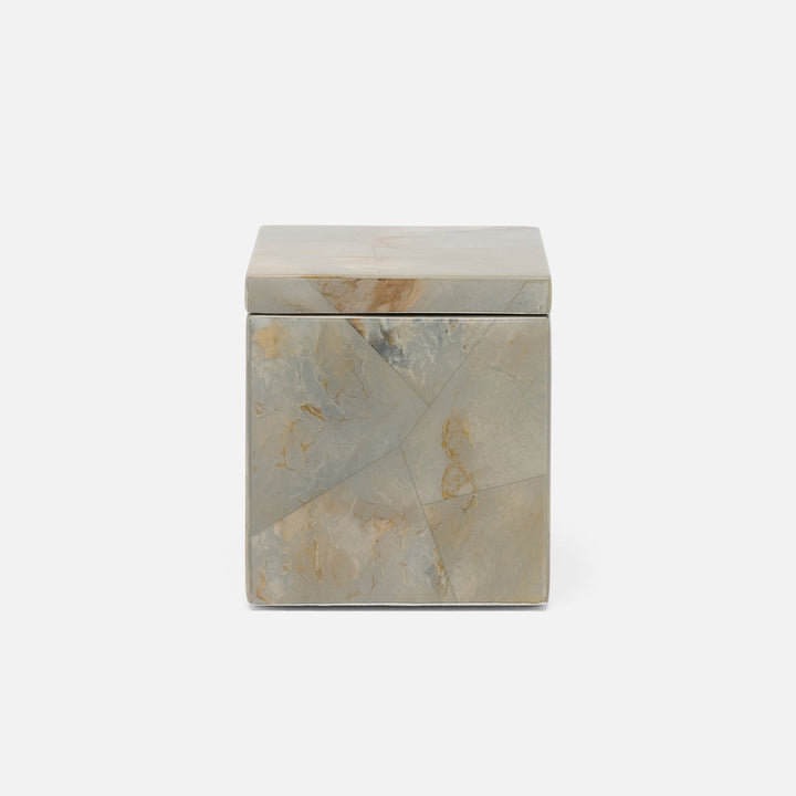 Gorman, Gray, Canister, Square Straight, Faux Marble Horn