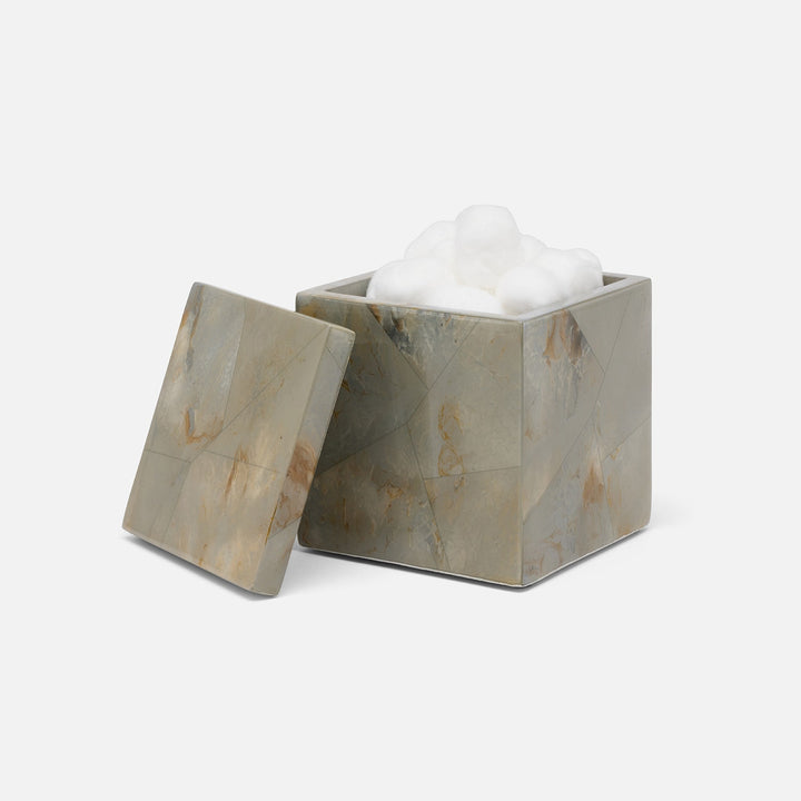 Gorman, Gray, Canister, Square Straight, Faux Marble Horn