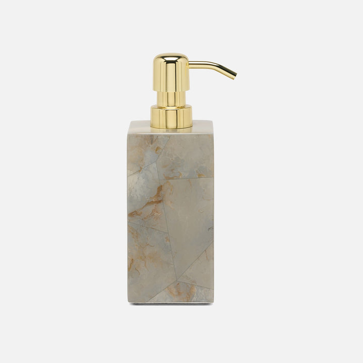 Gorman, Gray, Soap Pump, Square Straight, Faux Marble Horn