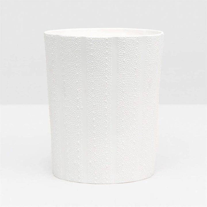 Hilo, White, Wastebasket, Round Tapered, Porcelain Sea Urchin