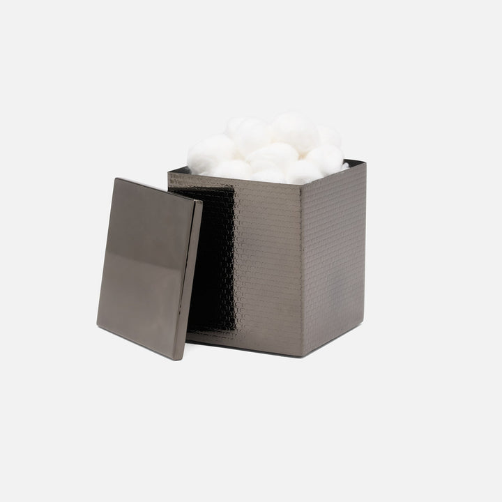 Ingram, Black Nickel, Canister, Square Straight, Large, Textured Stainless Steel