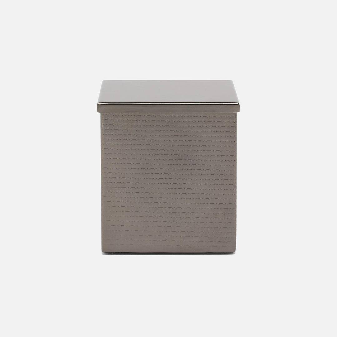 Ingram, Black Nickel, Canister, Square Straight, Large, Textured Stainless Steel