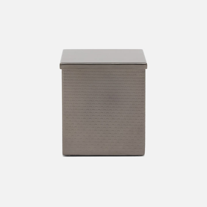 Ingram, Black Nickel, Canister, Square Straight, Large, Textured Stainless Steel