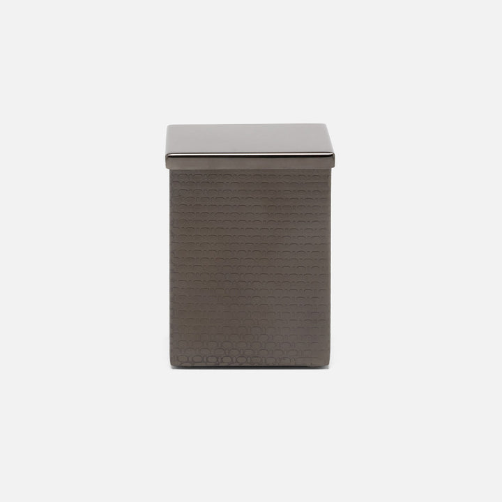 Ingram, Black Nickel, Canister, Square Straight, Small, Textured Stainless Steel