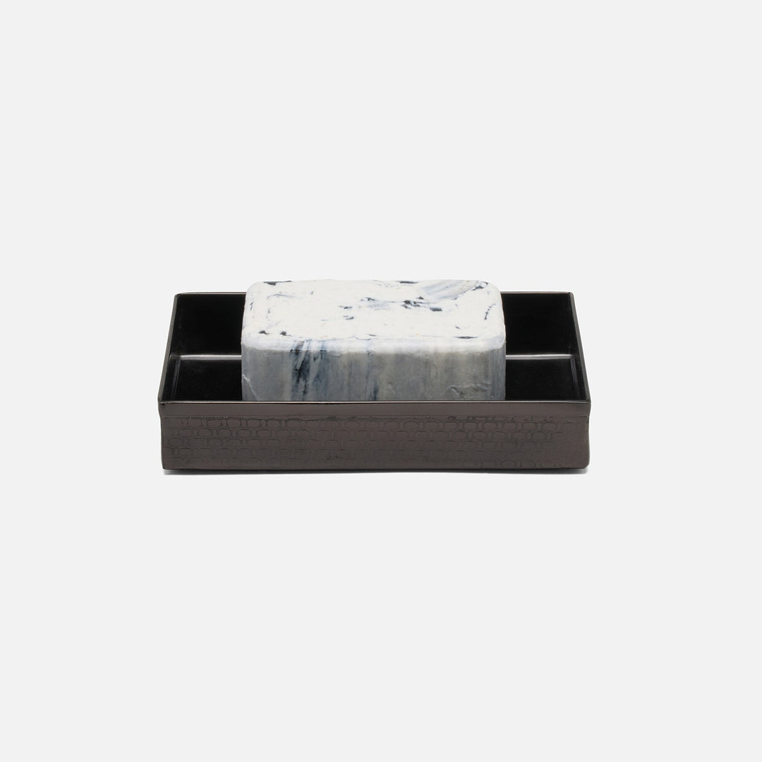 Ingram, Black Nickel, Soap Dish, Rectangular Straight, Textured Stainless Steel