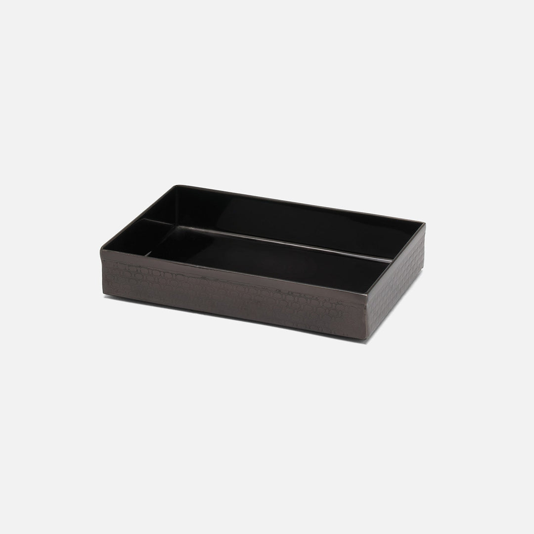 Ingram, Black Nickel, Soap Dish, Rectangular Straight, Textured Stainless Steel