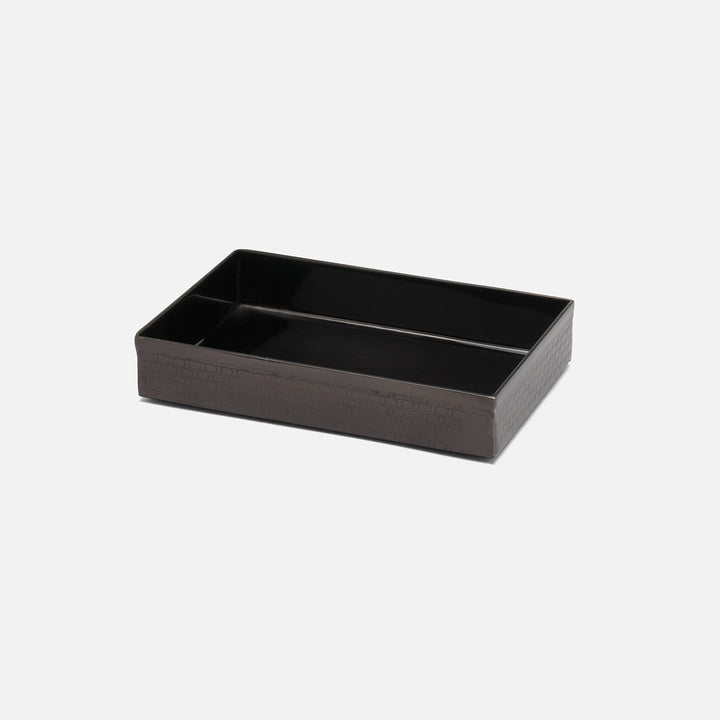 Ingram, Black Nickel, Soap Dish, Rectangular Straight, Textured Stainless Steel