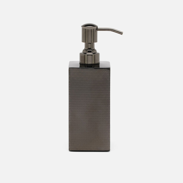 Ingram, Black Nickel, Soap Pump, Square Straight, Textured Stainless Steel