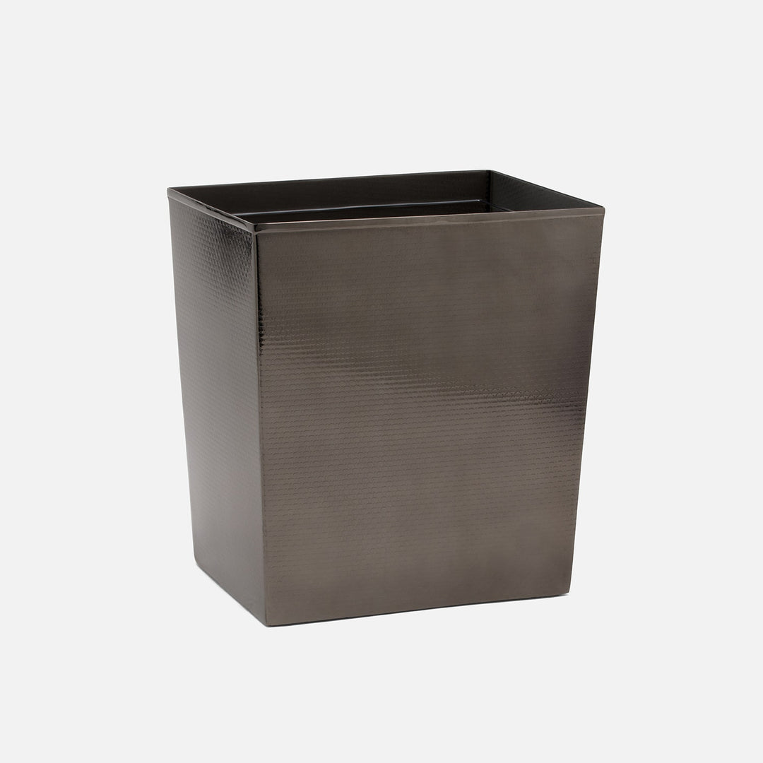 Ingram, Black Nickel, Wastebasket, Rectangular Tapered, Textured Stainless Steel