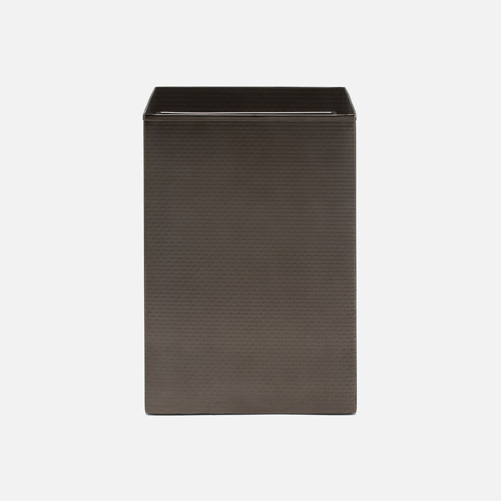 Ingram, Black Nickel , Wastebasket, Square Straight, Textured Stainless Steel