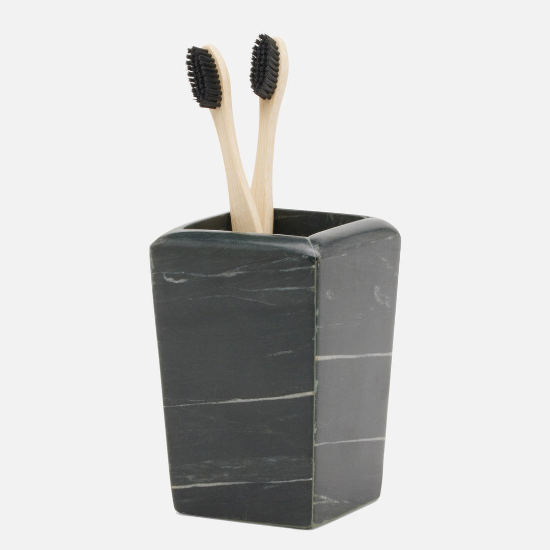 Kavala, Black , Brush Holder, Rounded Edges, Marble